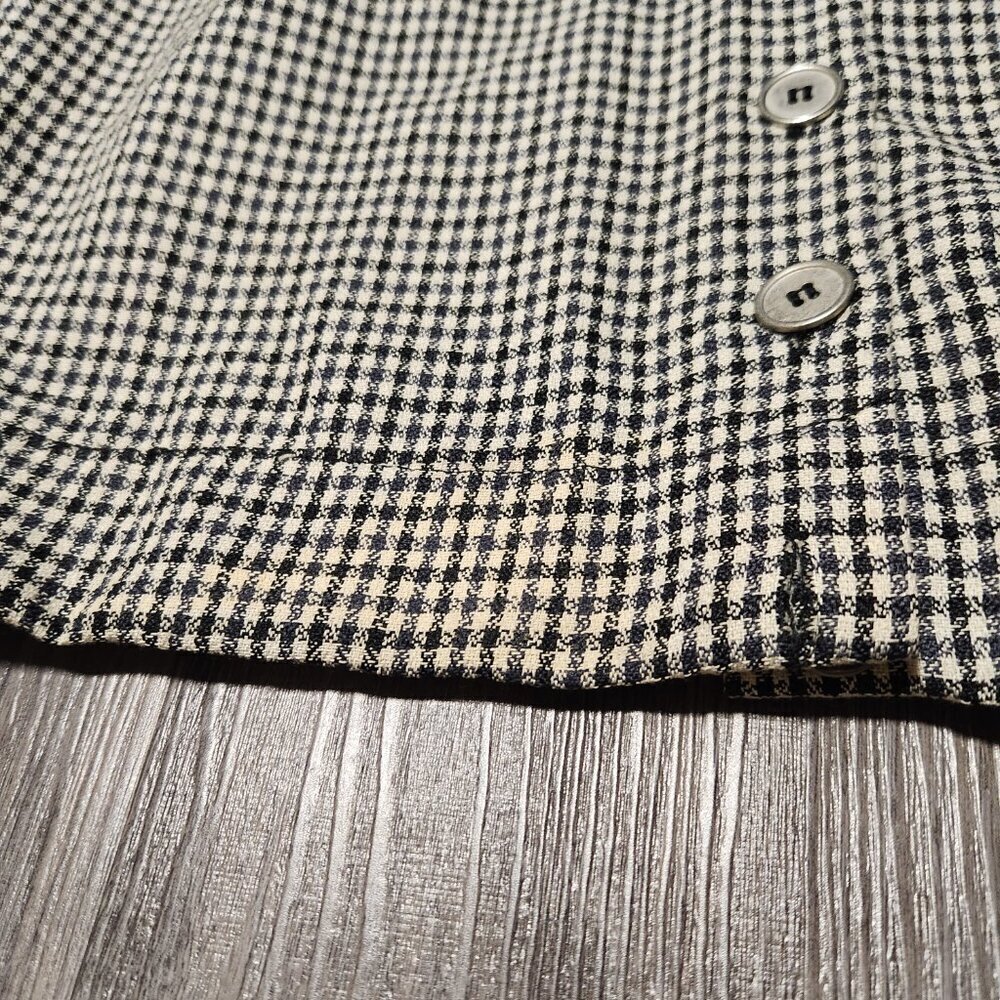 Vintage 90s black & grey houndstooth teacher secretary dress - Picture 13 of 15